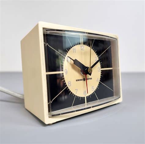 antique general electric box shaped brown clock|General Electric clocks 1950s.